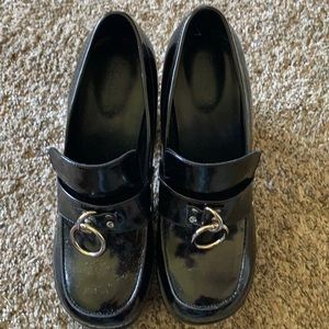 Women’s goth platform loafers black size 10